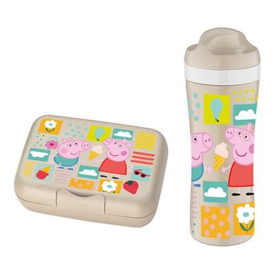 Lunchbox und Trinkflasche im Peppa Pig-Design