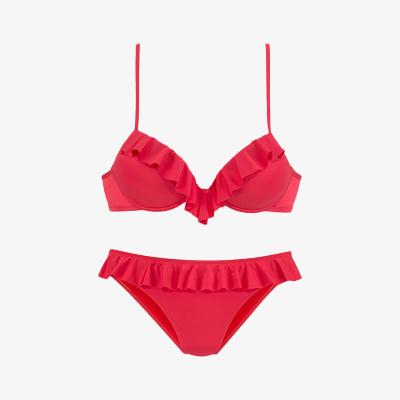 Roter Push-up-Bikini