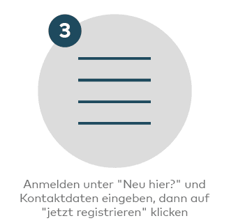 Anmelden unter "Neu hier?"